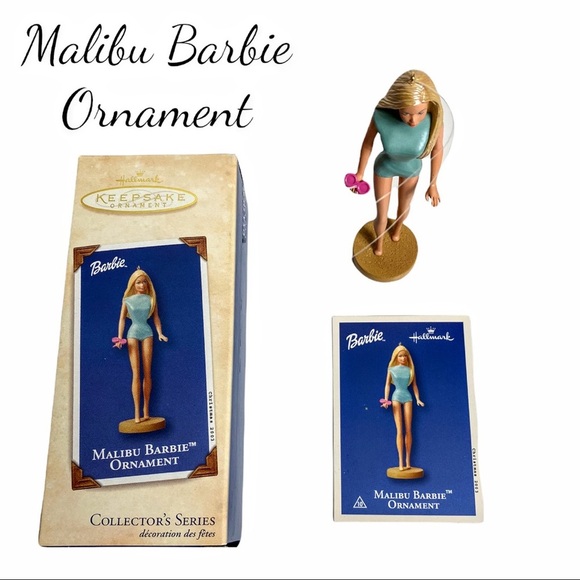 2003 HALLMARK BARBIE ORNAMENT - Malibu Barbie, Barbie #10 - Picture 1 of 14